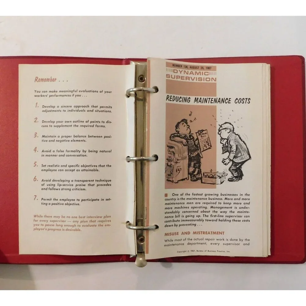 Vintage Dynamic Supervision Supervisor Handbook 1967 Ephemera Hardcover Binder